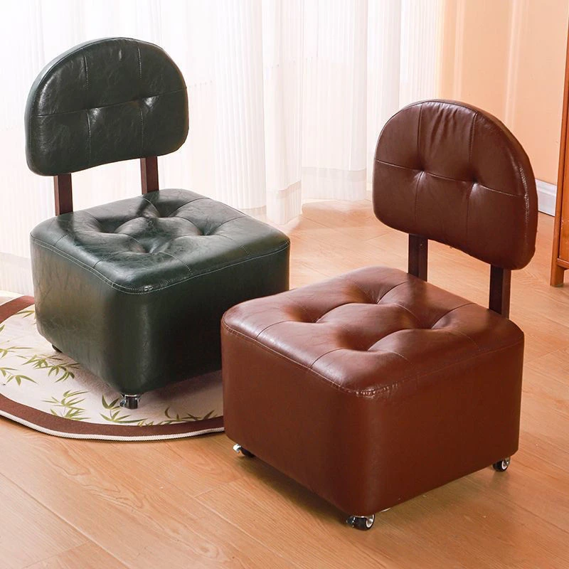 溜溜凳加大加宽刹车万向轮凳子家用轻奢软包沙发椅客厅网红小矮凳
