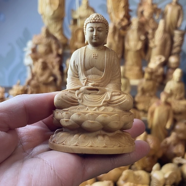 柏木（崖柏）崖柏大日如来高8公分