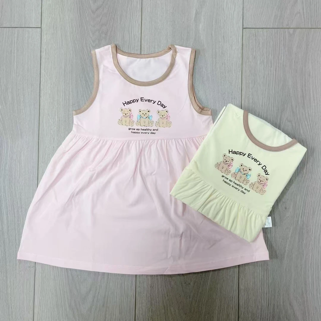 今贝旺 女童夏季棉+莫代尔背心裙 110010