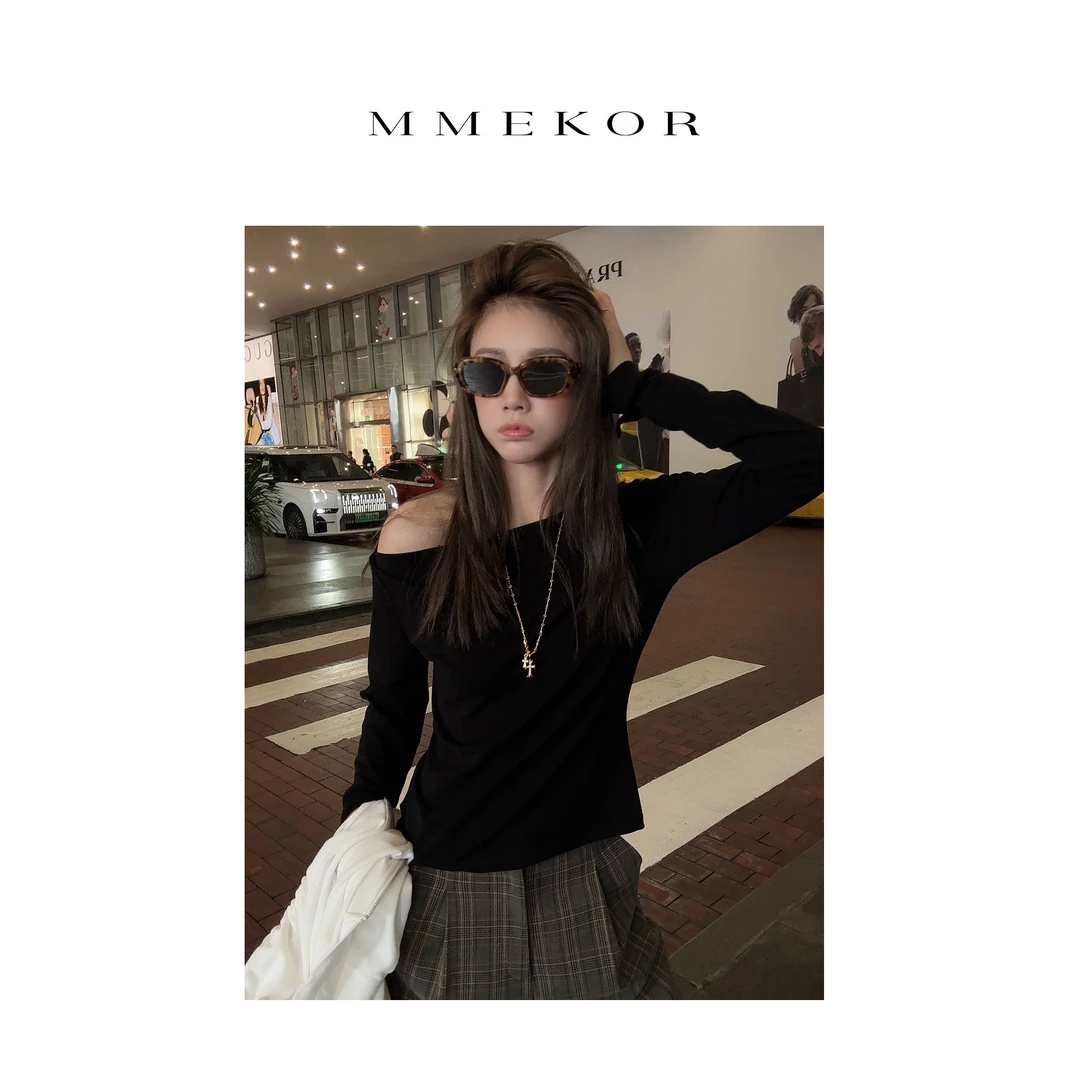 MMEKOR“万人迷”T恤 2025新款秋款静奢老钱风优雅上衣 30355
