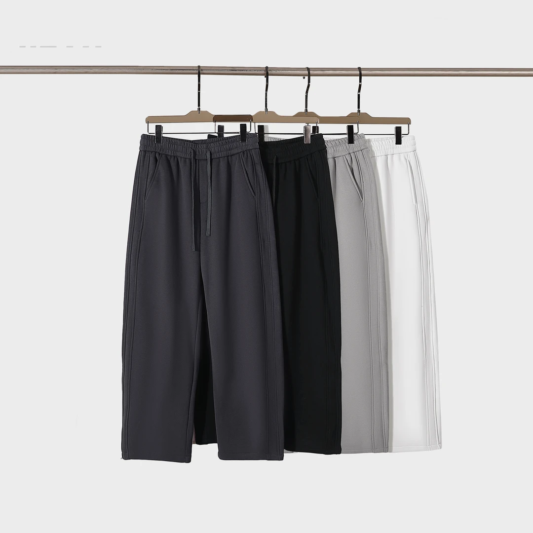 【虎牙兄弟】休闲裤冬季加绒保暖显高显瘦松紧腰直筒抽绳裤58-6259