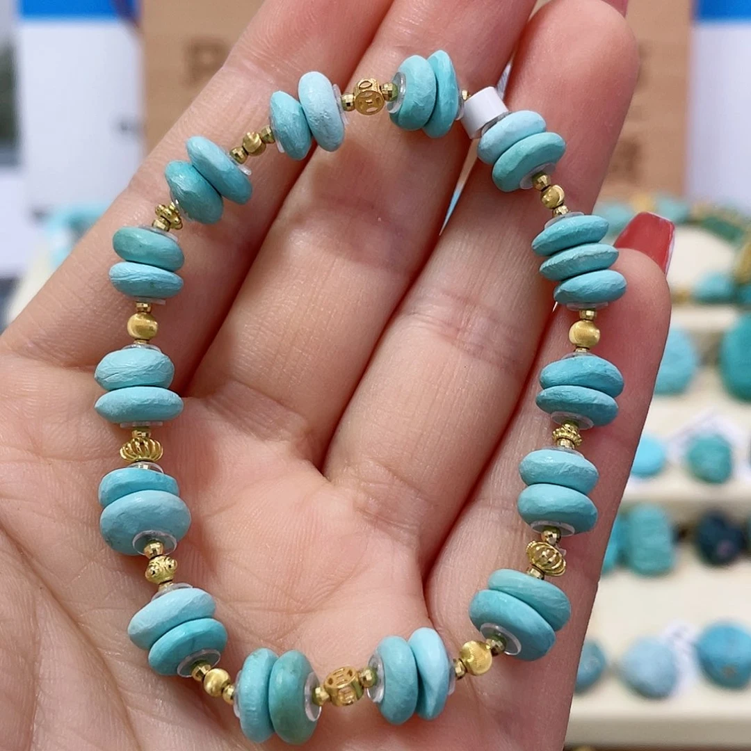 绿松石珠宝奇石18K金镶嵌