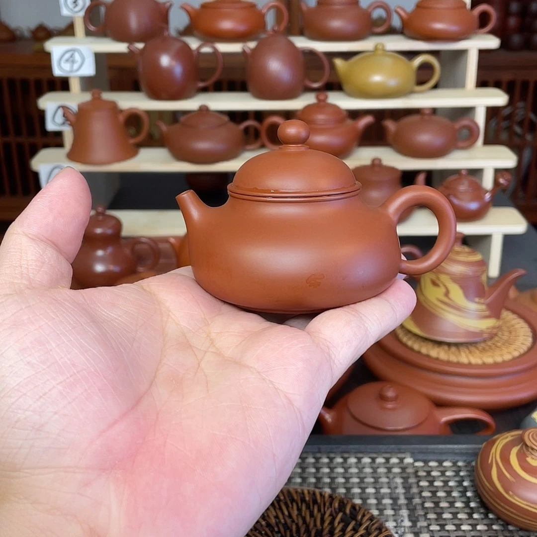 品***生茶壶紫砂110cc朱泥容天