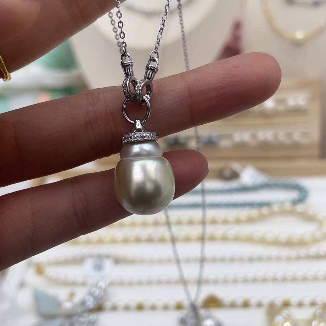颈饰海水珍珠银S925镶嵌