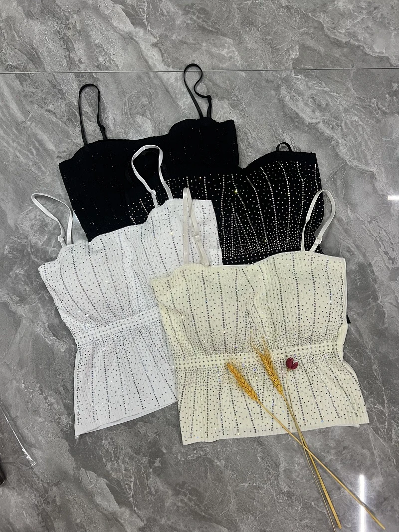 NQY烫钻吊带背心钻内衣美背性感新款显瘦百搭外穿打底上衣6610