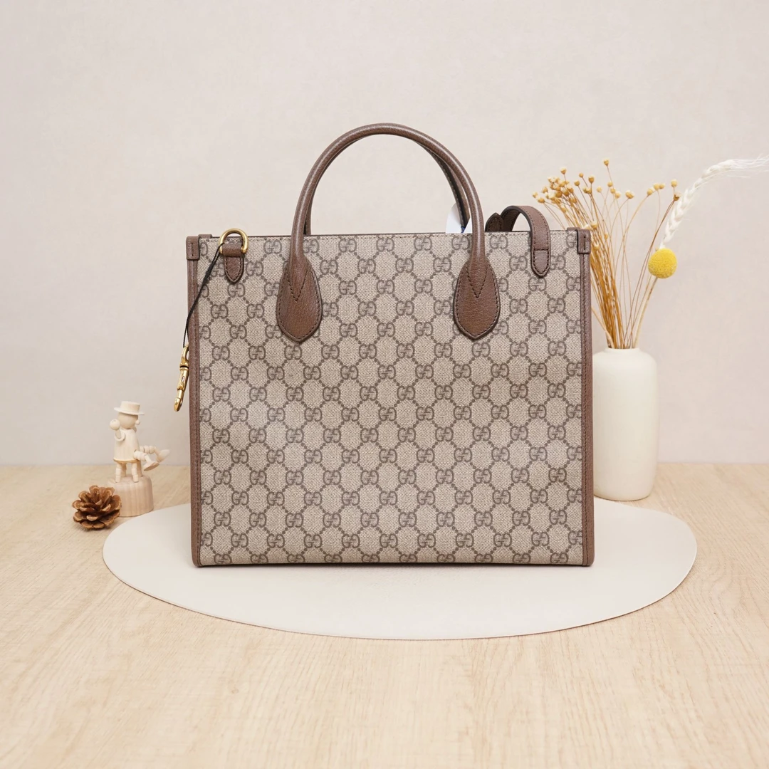 95新 GUCCI/古驰 手提包购物袋迪士尼联名唐老鸭中号老花DS027942