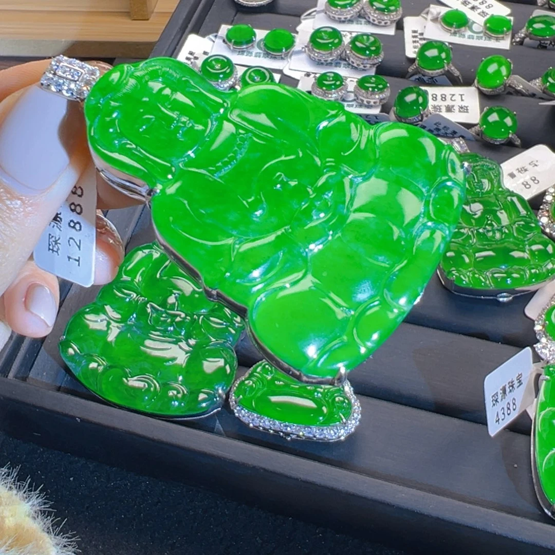 翡翠银S925镶嵌颈饰