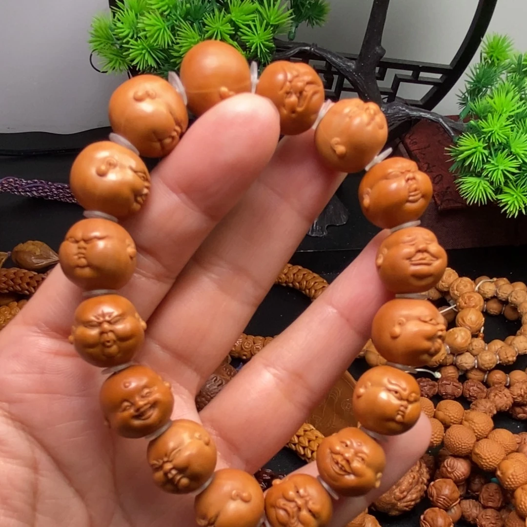 吊坠猴头核桃橄榄核雕刻橄榄核雕手串
