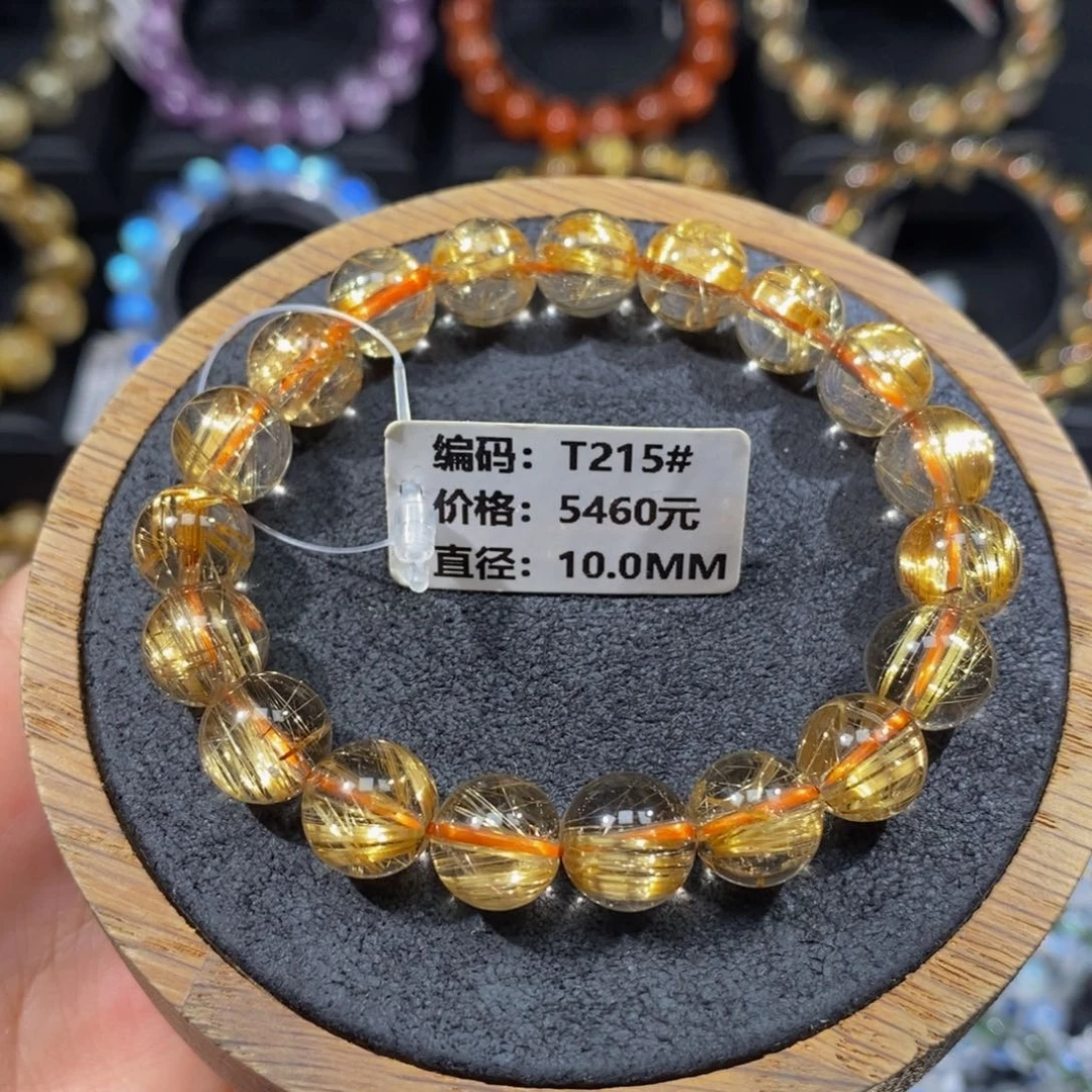 发晶未镶嵌手链T215# 10mm