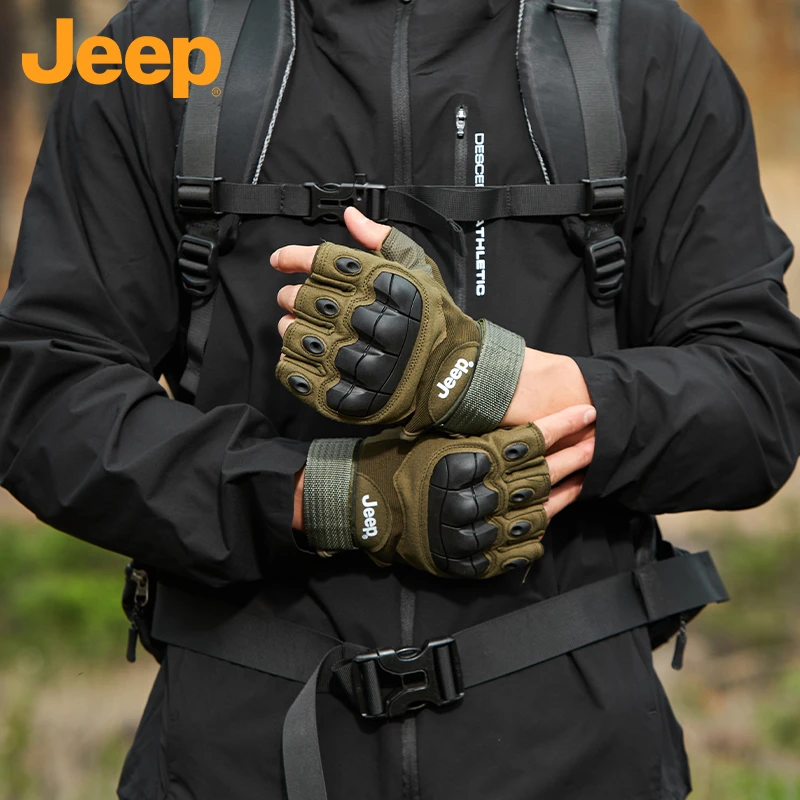 JEEP/吉普全指战术手套男运动器械夏季训练手套户外健身防滑耐磨