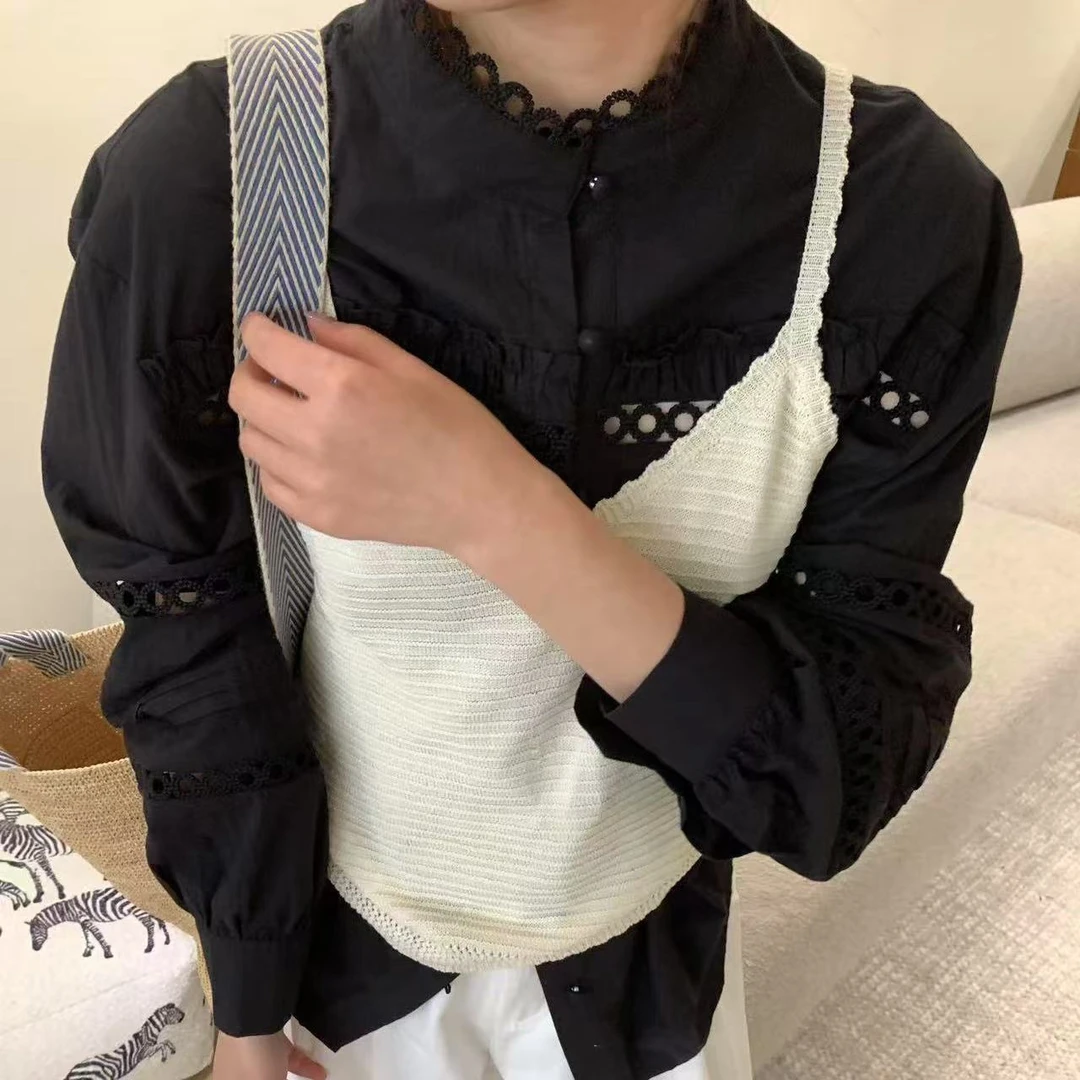 86076/129-9 镂空蕾丝衬衫春装轻奢高级感衬衣女款2025新款爆款