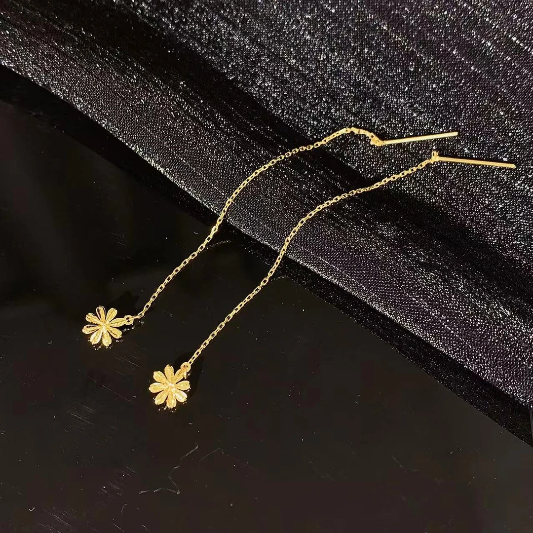 【伟新源】足金999 5G工艺 雪花耳线1.51克