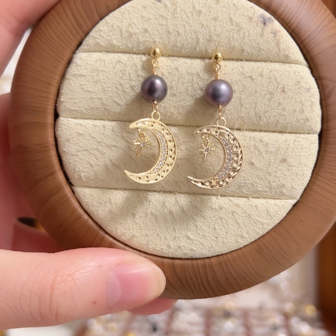 淡水珍珠银S925镶嵌古法滴油