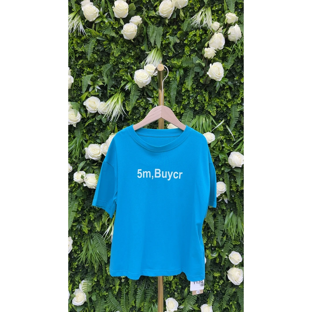 品牌高端透气纯棉字母印花T恤【大童-青少年】短袖【130-170】——T120