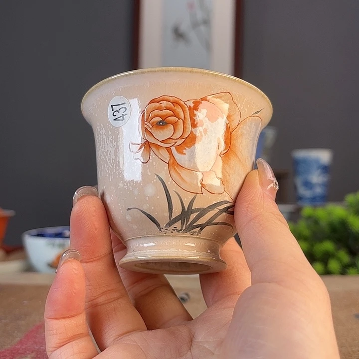 摆件景德镇陶瓷茶杯多