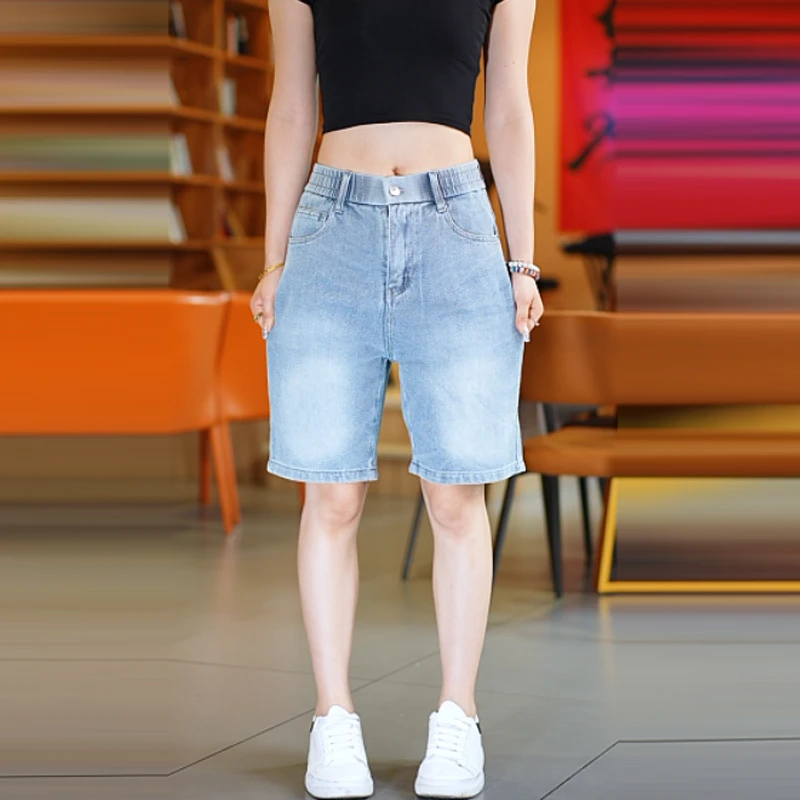 2025新款星空纹牛仔短裤男夏季薄款直筒宽松休闲美式潮牌五分中裤