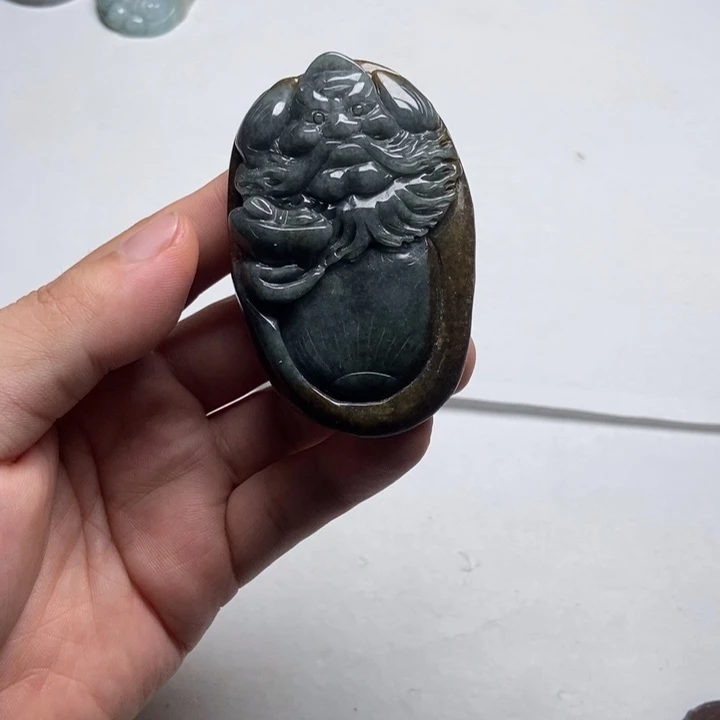 翡翠未镶嵌颈饰钟馗10