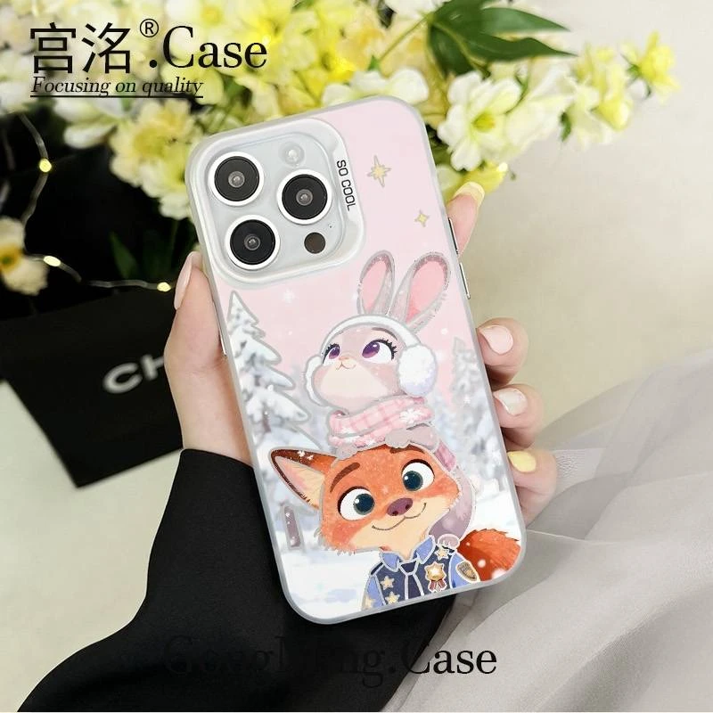 朱迪趴尼克看雪彩银壳适用于iPhone苹果17手机壳华为oppo小米手机