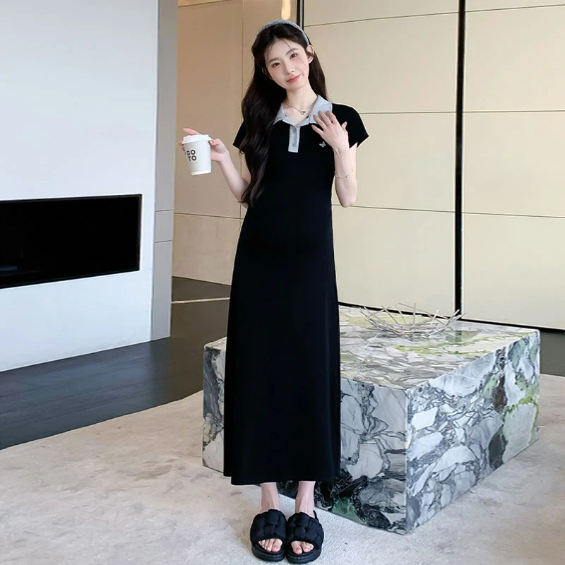 孕妇2025夏季新款韩版时尚宽松洋气高级感减龄显瘦通勤气质连衣裙