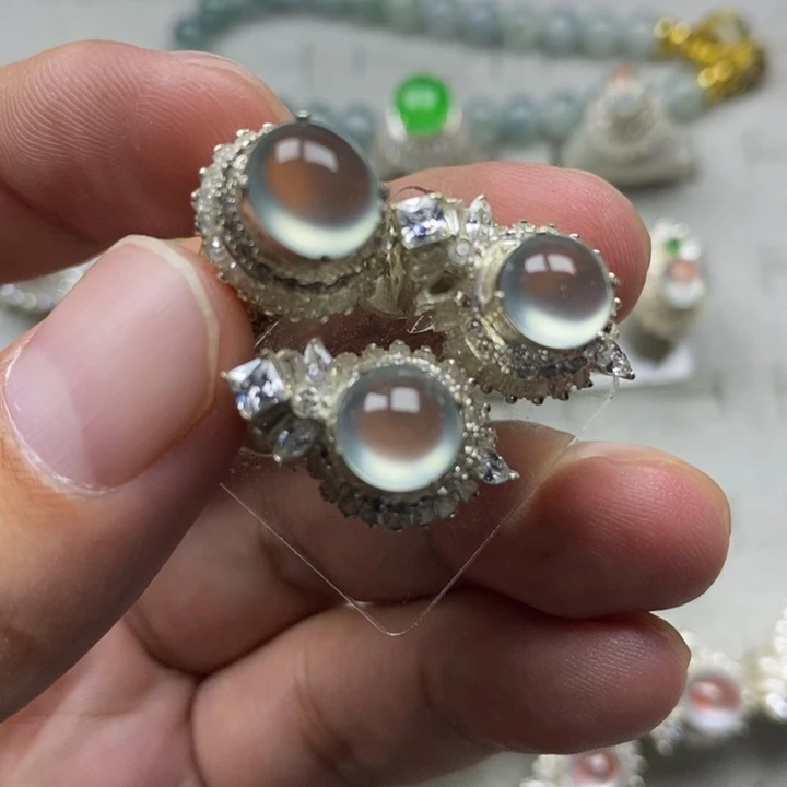 未镶嵌定制翡翠玻璃种8-9mm