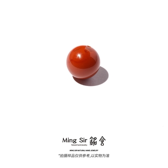 【铭舍 挚爱B圆珠单珠微瑕】天然南红玛瑙满色满肉单珠裸石DI