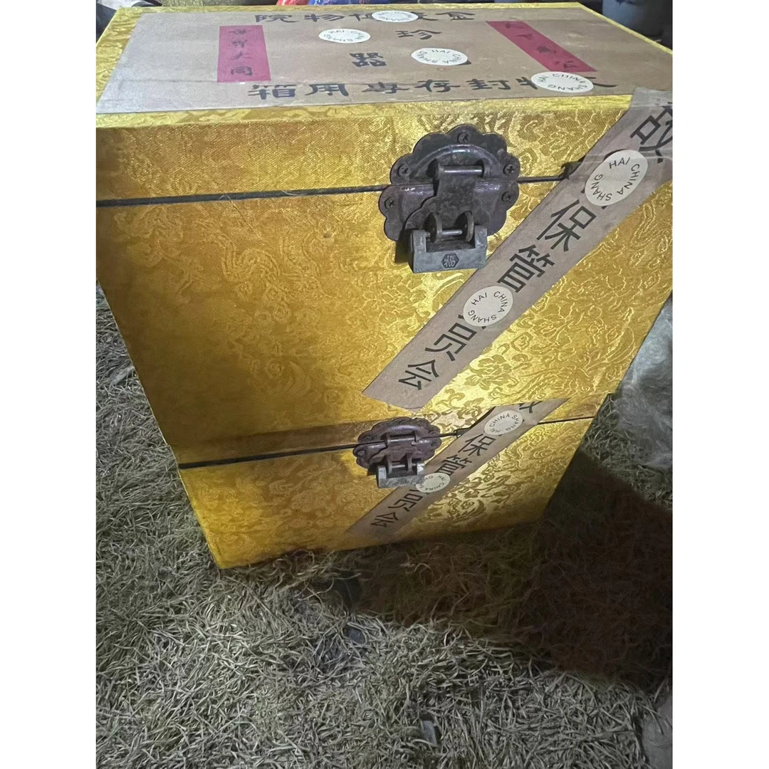 木黄宝宝箱装饰摆件一对（金三甄选）