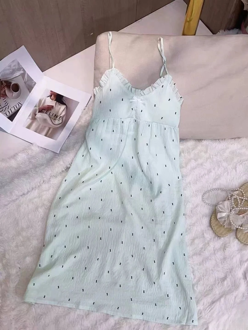 女款睡衣套装碎花女士夏季波点