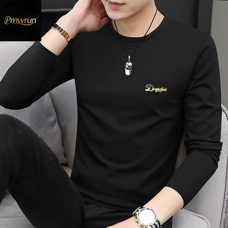 莫代尔长袖t恤男士春秋季百搭新款高端内搭7A抗菌打底衫潮流上衣