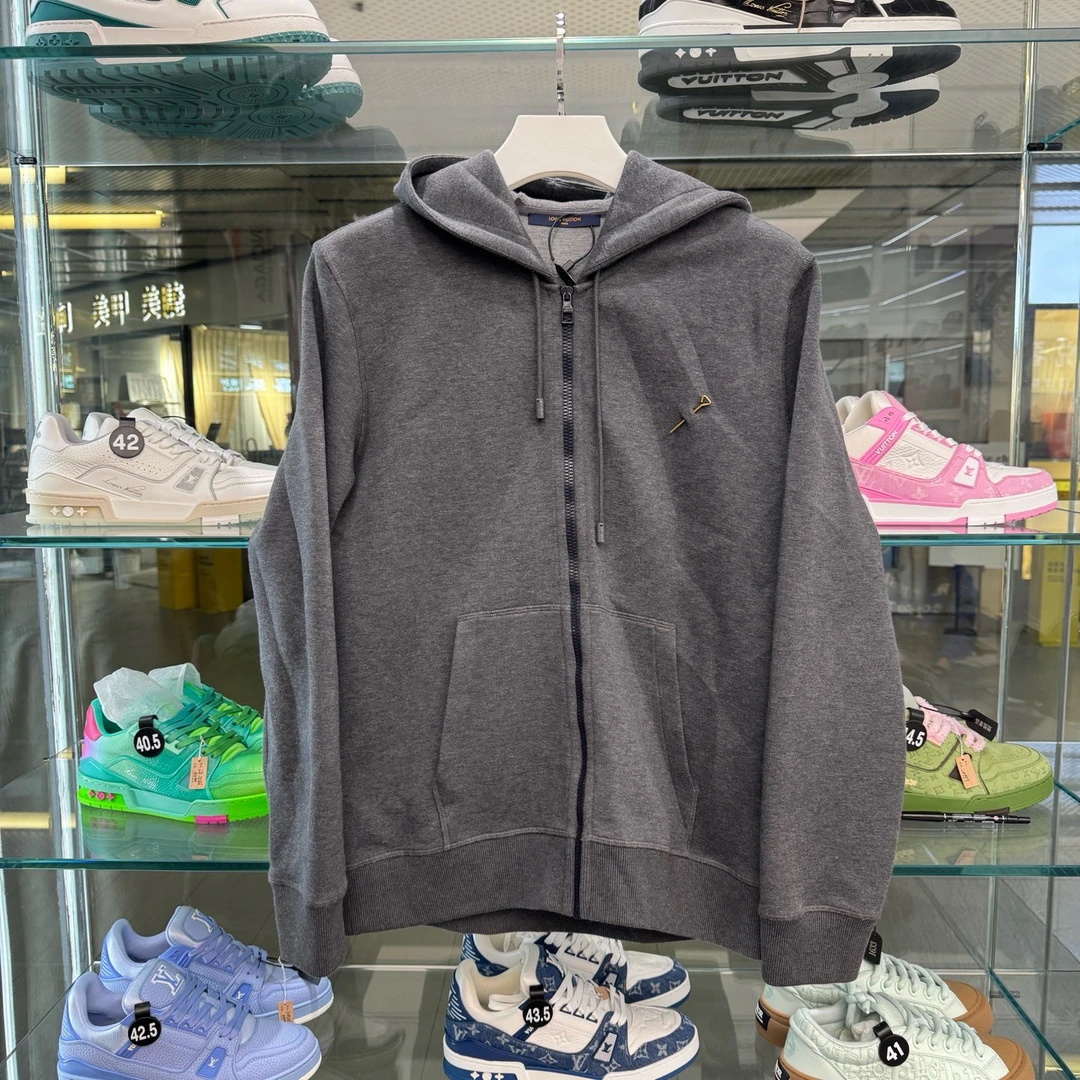 99新 LouisVuitton/路易威登 L码 灰色别针说明书字母logo外套