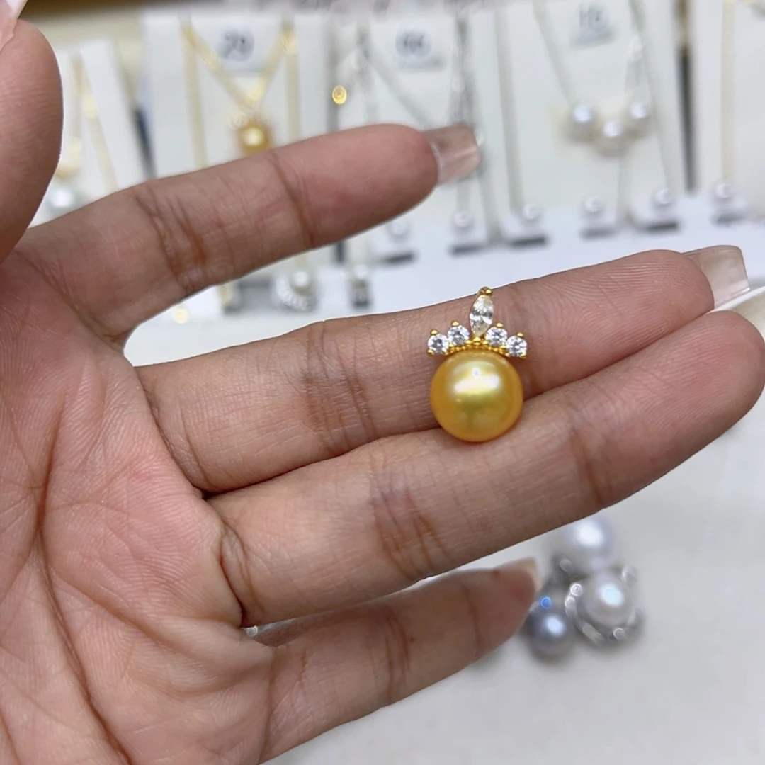 一***睛合金戒指淡水珍珠
