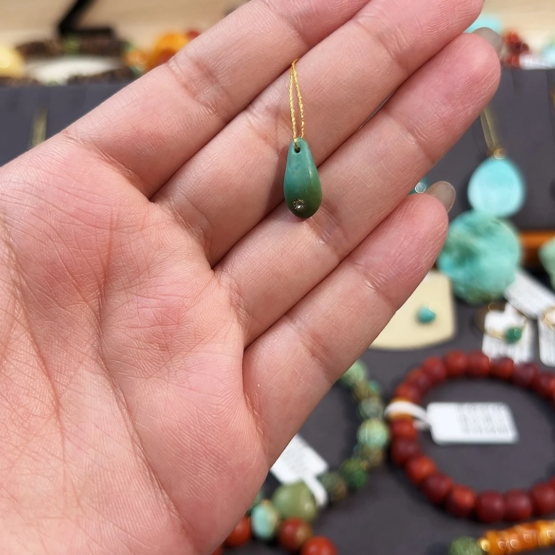 绿松石未镶嵌把件多肉卡子配饰