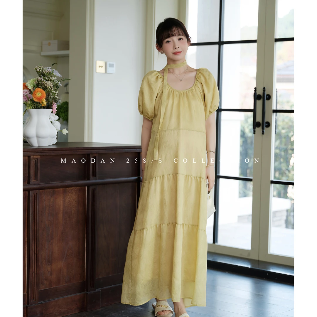 maodan/猫单【琥珀午后】孕妇装2025新款连衣裙夏季孕妇裙孕妈穿搭.