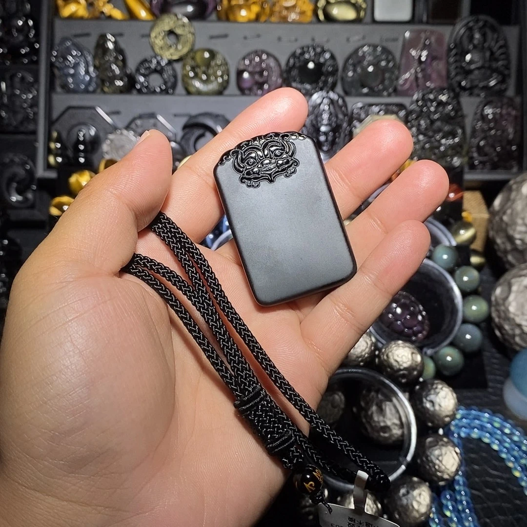 一***_黑曜岩未镶嵌吊坠(不含链)