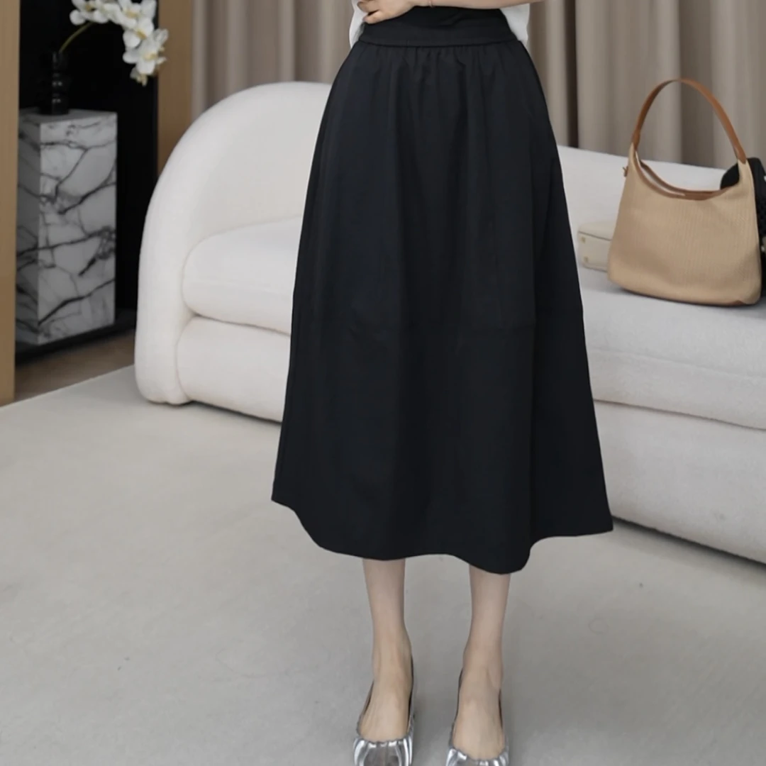 【万物皆可搭】夏季松紧腰抗皱舒适冰感A字半身裙