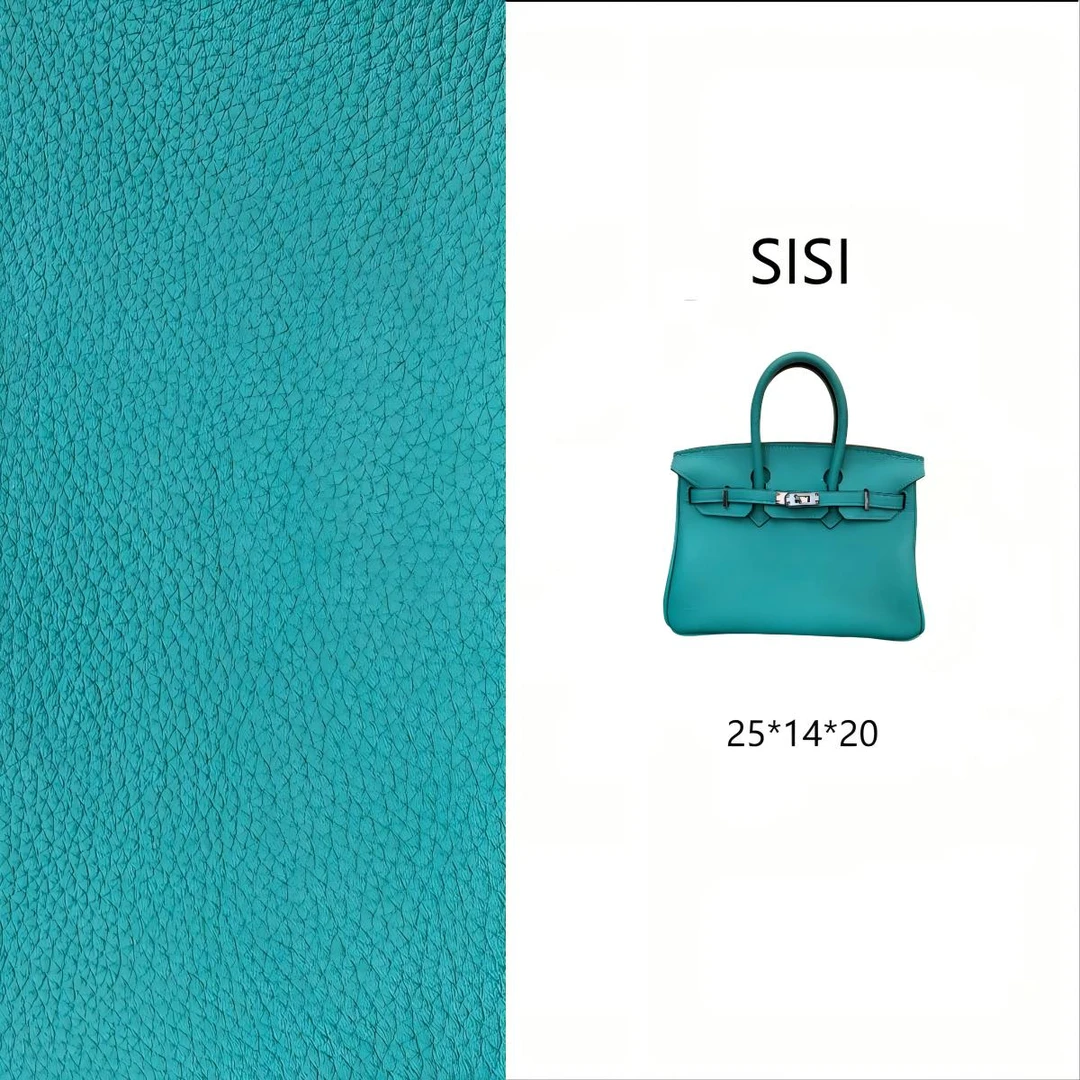 【SISI专属】SISI原创高定真皮女包铂金款30cm-罗维纳绿银扣