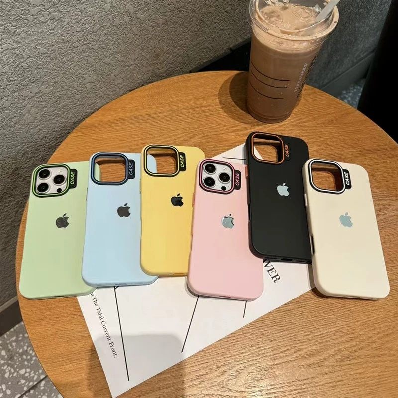 CASE简约高级纯色适用苹果16手机壳iphone15promax磨砂14全包13女