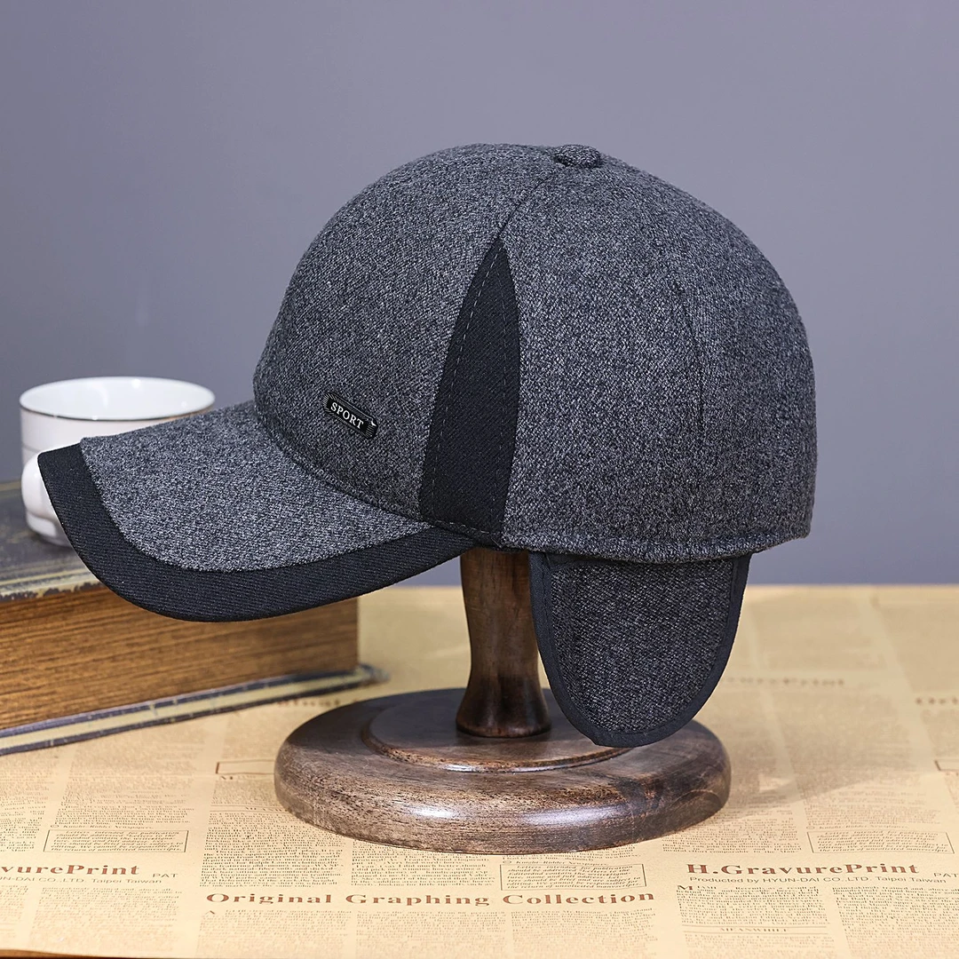 冬季加厚老人爸爸爷爷护耳保暖防风护耳棒球帽