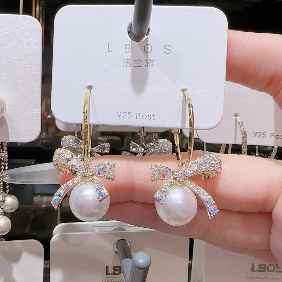 锆石铜合金925银耳环