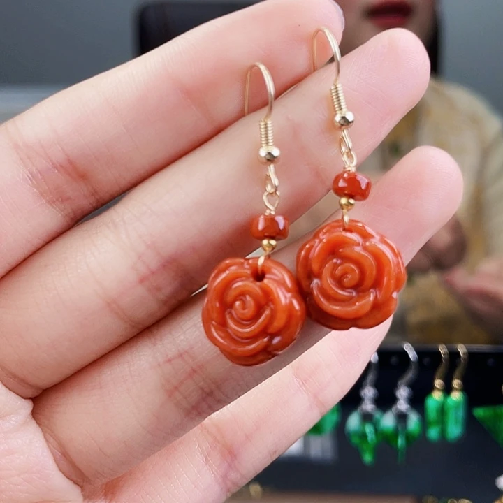 翡翠耳饰未镶嵌饰品