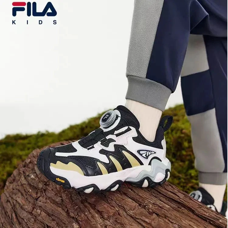 FILA斐乐儿童鞋综训鞋新款男女小童旋钮虎爪户外鞋K14B542501F