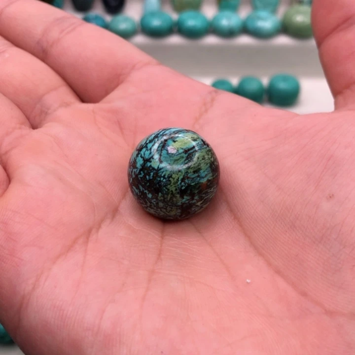 臻***宿绿松石未镶嵌圆珠