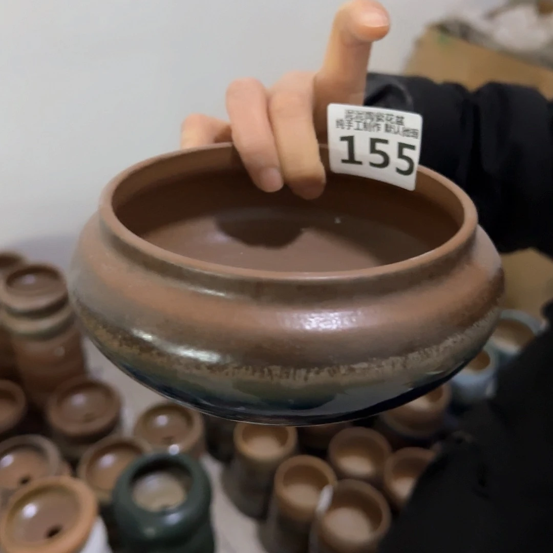 瓷片景德镇手工陶瓷花盆微次