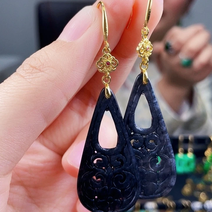 翡翠耳饰未镶嵌饰品