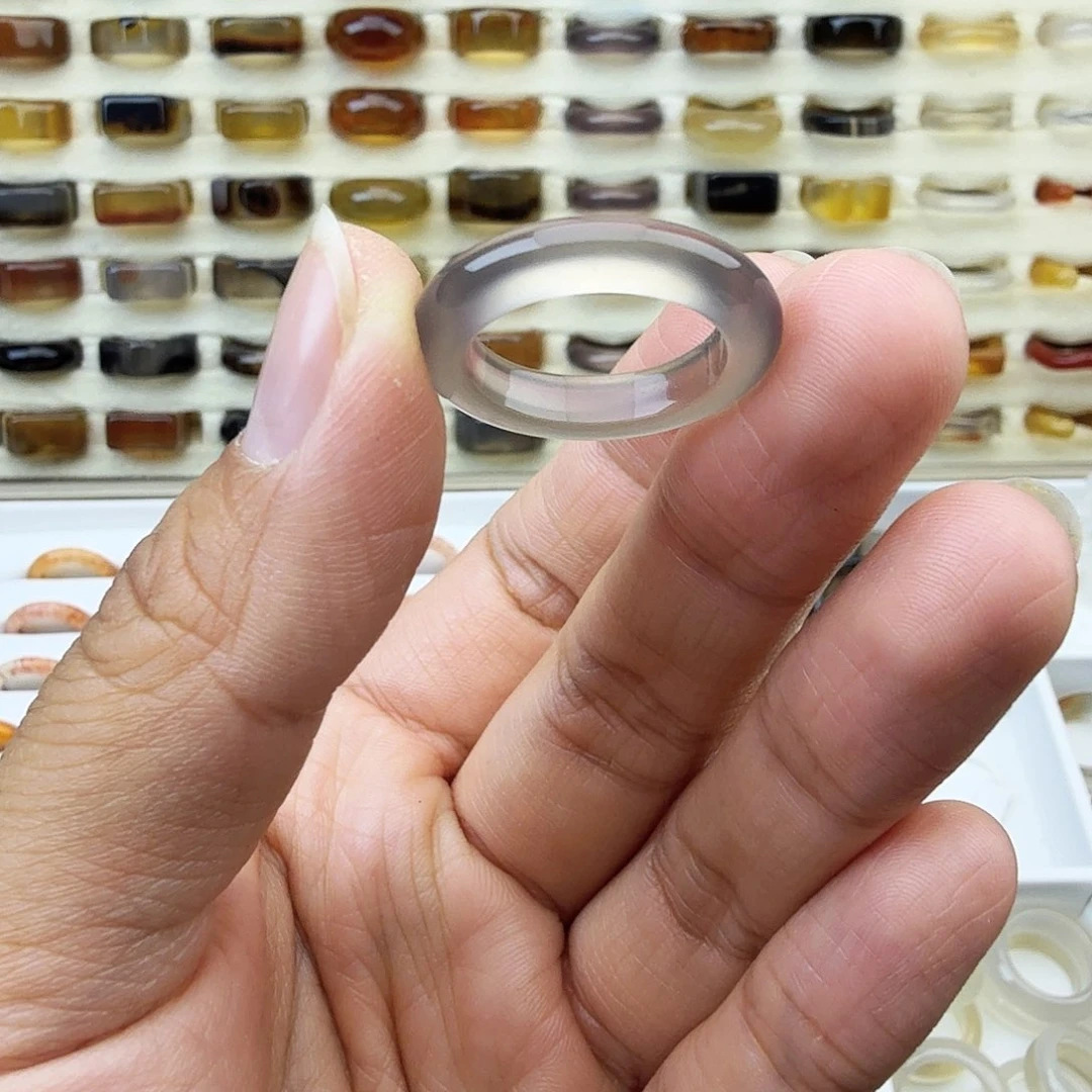 玛瑙/玉髓戒圈未镶嵌