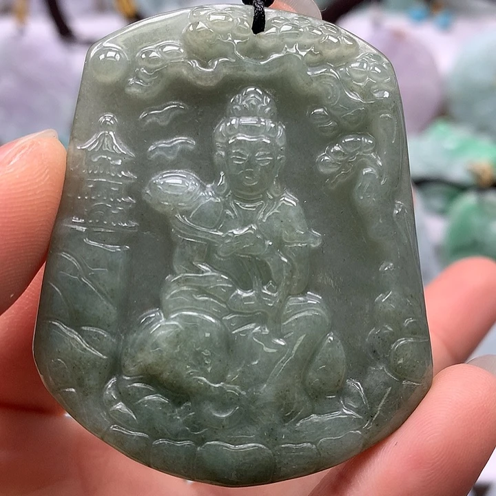 翡翠未镶嵌颈饰普贤菩萨福利