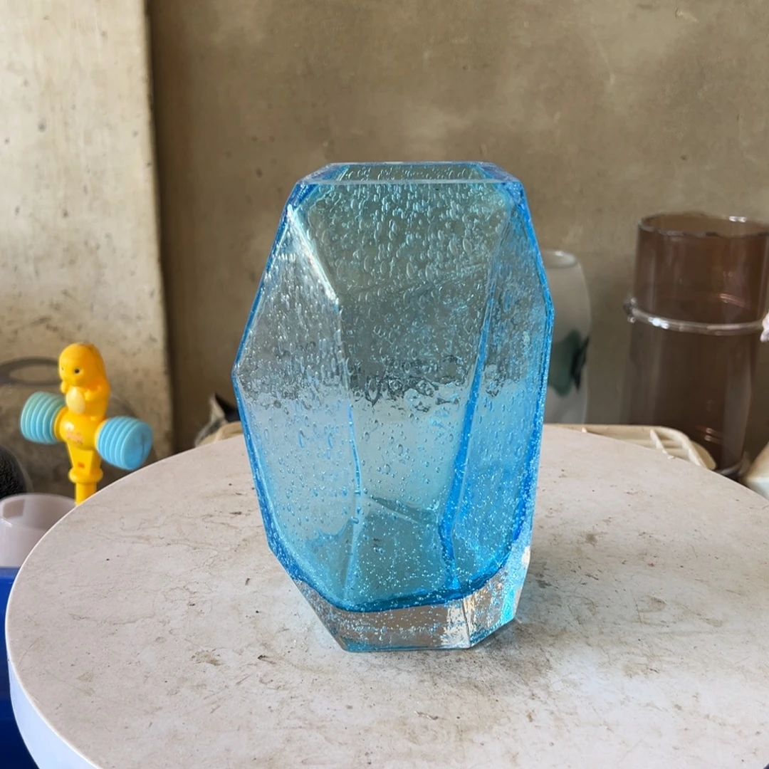弘扬琉璃花器微瑕高度20