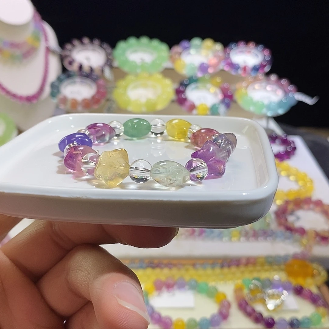 手链未镶嵌水晶彩虹 五角星13m