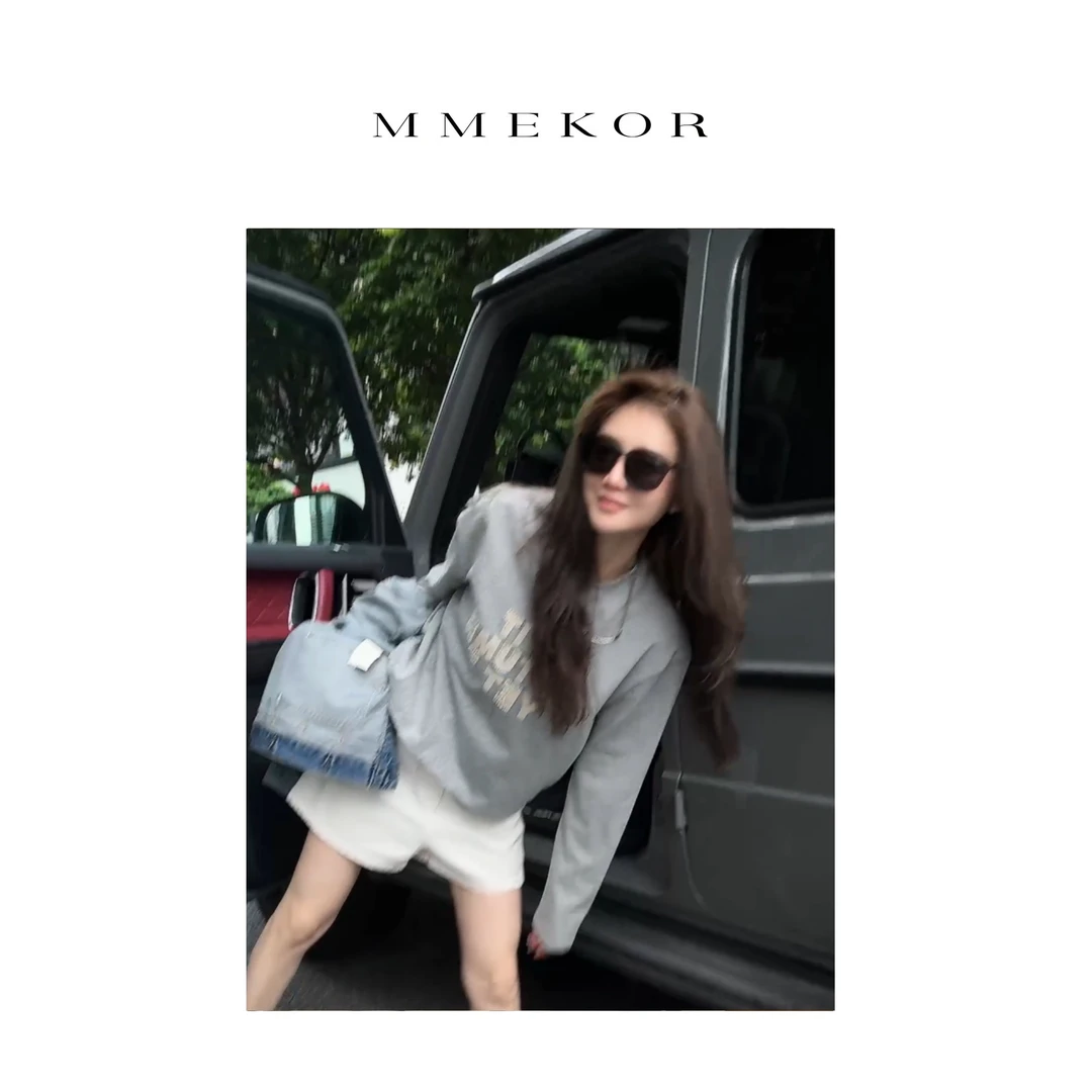 MMEKOR“萨门少女”T恤 2025新款秋款时髦书呆子百搭长袖 30250