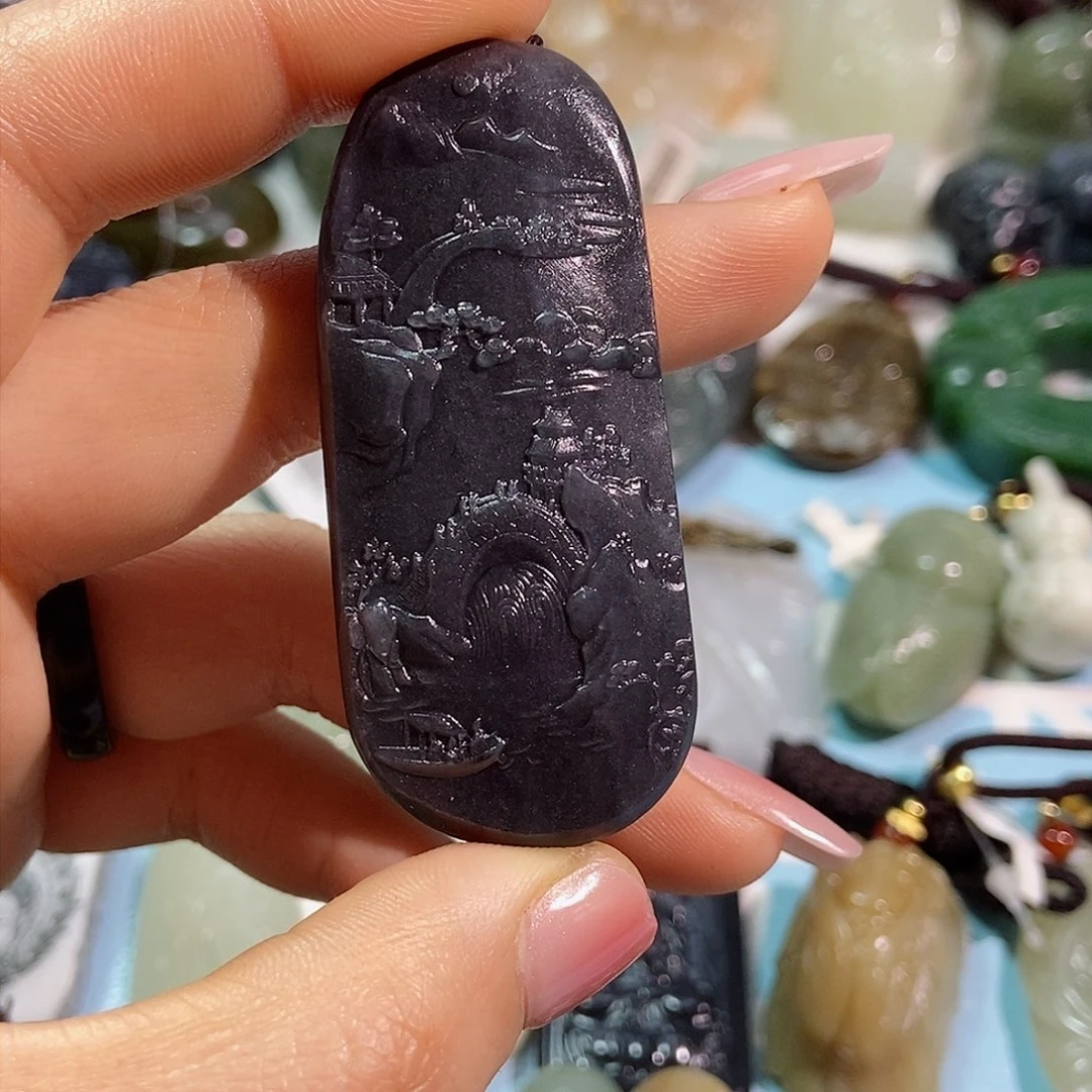 和田玉珠宝半成品未镶嵌江****你