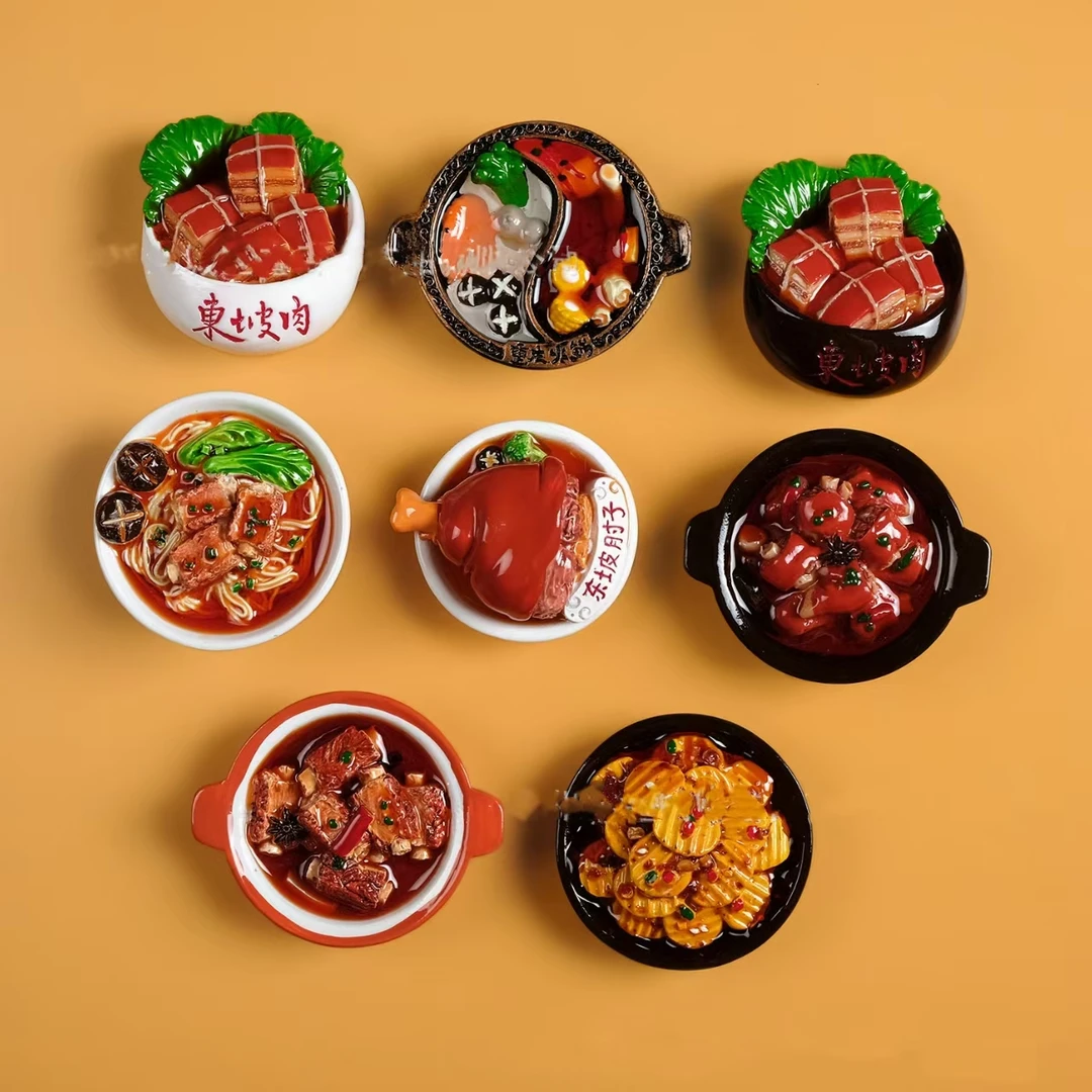 【许愿+对对碰】立体创意仿真食物冰箱贴磁吸食玩菜谱美食甜点